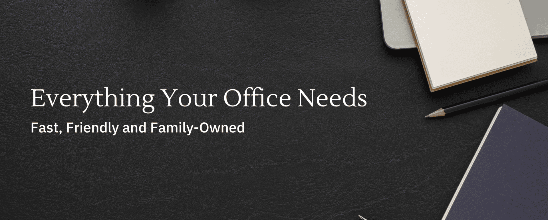 A black sign that says your office needs family-owned.